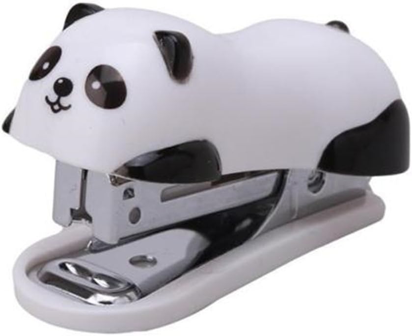 XINW Cute Panda Mini Desktop Stapler Office Studen Stapler Kits