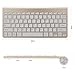 Wireless Keyboard and Mouse Combo, Hi-azul Compact Ultra Slim 2.4GHz Wireless Keyboard with 78 Keys and Power-saving Mouse for Home&Office Use (Gold)