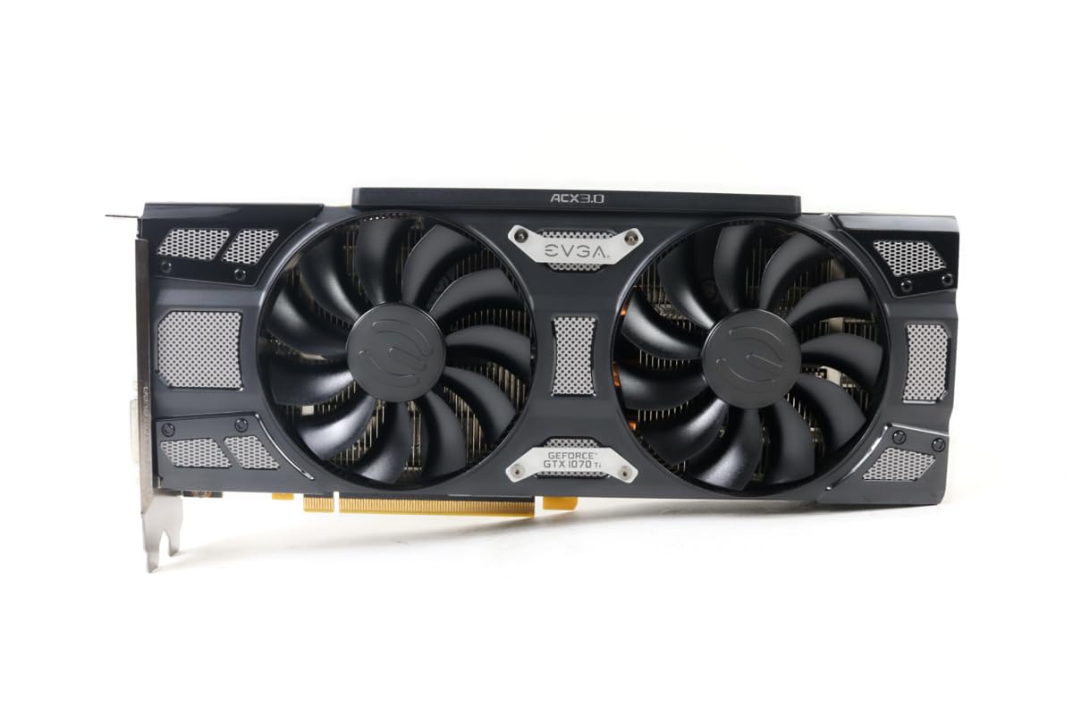 Photo 1 of EVGA GeForce GTX 1070 Ti SC GAMING ACX 3.0 Black Edition, 8GB GDDR5, EVGA OCX Scanner OC, White LED, DX12OSD Support (PXOC) Graphics Card 08G-P4-5671-KR (Renewed)