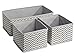 mDesign Soft Fabric Dresser Drawer and Closet Storage Organizer for Bedroom, Closet, Shelves, Drawers - Clothing/Accessory Organizing Bins - Set of 3 in 2 Sizes - Chevron Zig-Zag Print - Taupe/Natural