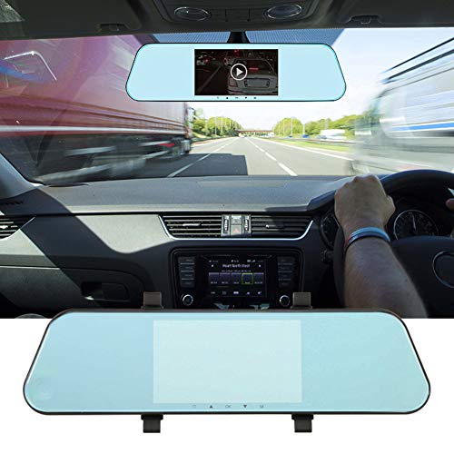 HsgbvictS Car Recorder Car DVR Recorder Dual Dash Cam Rearview Mirror Backup Camera Touch Screen Car Park Recorder