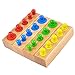 GEDIAO Montessori Materials Cylinder Blocks Wooden Socket Montessori Toys Colorful Education Toys Kid Baby Birthday Gift