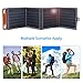 CHOETECH Solar Charger, 14W Solar Panel Phone Charger Waterproof Foldable Camping Charger Compatible iPhone Xs Max/XS/X/8, Galaxy S10/S10+, Other Smartphones, iPad, Camera, Bluetooth Speaker and More