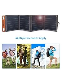 Cargador solar, CHOETECH 14 W USB plegable cargador Solar con SunPower panel solar impermeable X 8 7 para iphone 6s Plus, iPad Pro Air 2 Mini, Galaxy S7 S6 Edge Plus, Note 5 4, LG y más