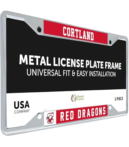 Amazon.com: Desert Cactus SUNY Cortland Red Dragons License Plate