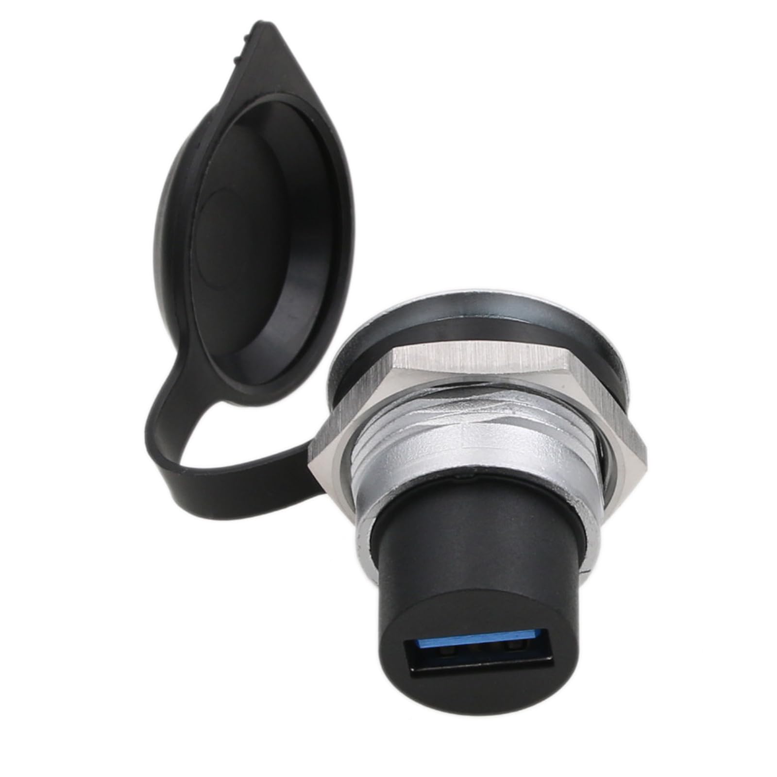 HangTon 2pack USB 3.0 Panel Socket Coupler Waterproof Circular Bulkhead Pass-Through Connector, Inline Cable Chassis Female to Female — image 1