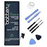 Battery+ - iPhone 5C - 3.8V 1510mAh Li-ion Replacement Battery, Free 8pcs Free Tools Kit Only for Apple iPhone 5C - 16GB 32GB 64GBModel A1532 (check on the Back of your iPhone)
