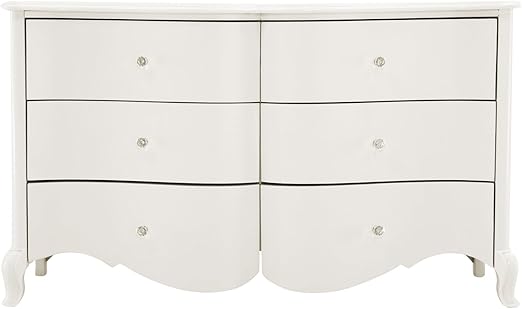 Inroom Furniture Designs Angellina White Finish Solid Wood Double Dresser Amazon Ca Home Kitchen