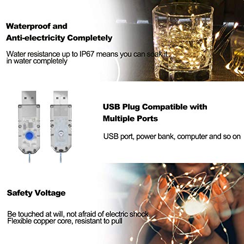 Tenda Luminosa, TAOPE Luci a Cascata per Finestra Balcone 300 LED/IP65 Impermeabile/8 modalità Controllo remoto Senza Fili, Lucine fatate romantiche per Decorazione Feste Natale Capodanno Bianca Calda