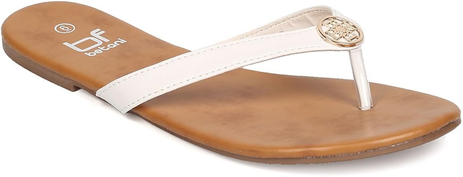 white leatherette slip on flip flops