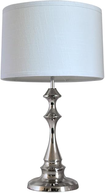 Table Lamp With Shade Tootoo Star Minimalist Bedside Desk Lamp For Designer Bedroom Decor Tall Polished Nickel And Hand Crafted Shades Amazon Co Uk Lighting