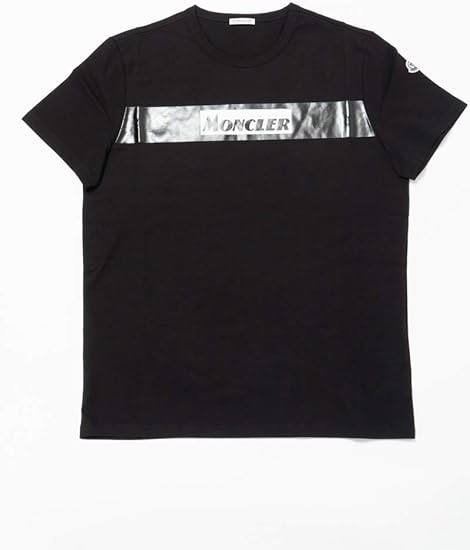 Amazon モンクレール Moncler Tシャツ 半袖 丸首 クルーネック ブラック メンズ 90t 並行輸入品 Tシャツ カットソー 通販