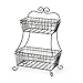 Gourmet Basics by Mikasa 5147845 French Countryside 2-Tier Flatback Metal Storage Basket
