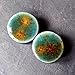Pair - Lotus Blossom Glass Essential Oil Ear Plugs Organic Handmade Ceramic double-flared body jewelry