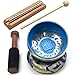 Tibetan Singing Bowl Set ~ Handmade Design ~ Meditation Chime (Leather stick (thick voice))