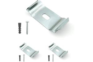 Amazing Drapery Hardware Vertical Blind Bracket Clips for 1-1/2 Inch Headrail with Mounting Screws and Plugs - 3 Pack