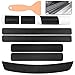 BUYGOO 6Pcs Door Sill Protector Carbon Fiber Sill Scuff 4D Car Door Guard Bumper Protection Trim Cover with Strong Adhesive Cover Existing Anti Scratch for Universal Car SUV Pickup Truck