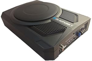 BLAUPUNKT GTHS131PRO 10-inch PRO Powered Underseat Subwoofer Enclosure 350 Watts Digital Signal Processors Car Audio Speaker Systems Built-in Amplifier Simplifies Installation