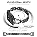 TOYOUTHS Bling Bracelet Compatible With Fitbit Versa 2 for Women - Stainless Steel Wristband Replacement for Versa Lite Edition/SE - Dressy Metal Strap Bangle Black