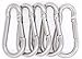 Spring Snap Carabiner Hook - 304 Stainless Steel Quick Link Keychain Clips 5 Small Loaded D-Ring Carabiners Keyring Hooks for Boat Marine, Camping, Traveling, Hiking, Fishing & Dog Leash (M5, 5PCS)