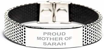 Blended family gift, blended family, gift for step son, step daughter Sarah Bracelet Proud Mother of Stainless Steel Bracelet Gifts Dad