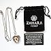 Zahara Memorial Urn Necklace (20 Inches) with Velvet Pouch & Fill Kit | Champagne Rose Angel Heart Pendant and Chain (Nickel Free)