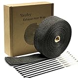 Yaufey Black Exhaust Wrap Header Wrap Kit 2