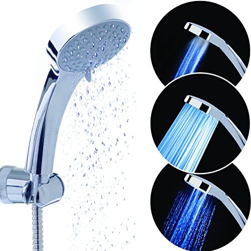 Handheld Shower Head Set 3 Spray Modes With 5 ft. Flexible Stainless Steel Hose &amp; Adjustable Wall Mounted Holder BONUS Low Height Holder For Kids &amp; Pets