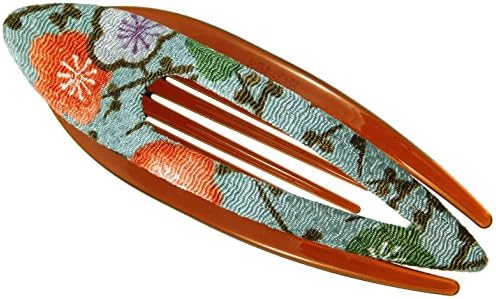 Annie Loto Kimono Hair Clip Accessories: Medium Arch (Chambray Twig)