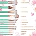 Makeup Brush Set Soft Synthetic Bristles Make Up Powder Blush Contour Eyeshadow Lip Foundation Brushes Kit with Gift Bag (12pcs Green)