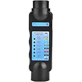 Lwuey European Standard 12V 7 Pin Trailer Tester Plug, Trailer 7 Way Round Plug Testers Wiring RV Connector Testing Tool Socket Connection Adapter Towing Light Wire Circuit Diagnostic LED Indicator
