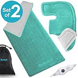 Heating Pad Gift Set – Shoulder & Neck Heating Pad and Extra-Large 12 x 24 Inch Heating Wrap for Back or Abdominal Pain Relief – Moist Heating Option with Auto Shut Off - One Year Warranty
