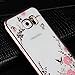 [Secret Garden] HAOTP Beauty Luxury Butterfly Floral Flower Diamonds Shiny Plating Frame Plating Bumper Soft Flexible TPU Transparent Skin Case for Samsung Galaxy NOTE 5-Swarovski (Rose Gold/Pink)