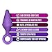 Blush Candy Rimmer Silicone Butt Plug Kit - Ultrasilk 3 Sizes Beginner Anal Training Set - Flexible Soft Tip (S, M, L) Prostate Massager Loop Handle Plugs - Women, Men, Couples Adult Sex Toy -(Purple)