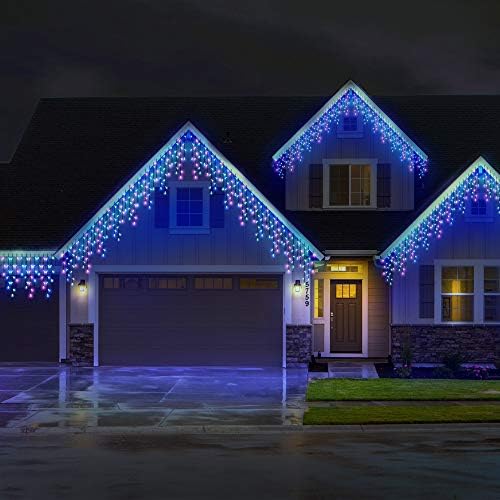 YJLWE Window Curtain String Light Waterproof 11ft 100 LED Fairy Light String for Wedding Christmas Party Holiday Garden Patio Bedroom Outdoor Indoor Wall Decoration Flashing Lights with 8 Modes