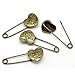 April Ya 10 PCS Bronze Vintage Love Heart Safety Pins Brooches