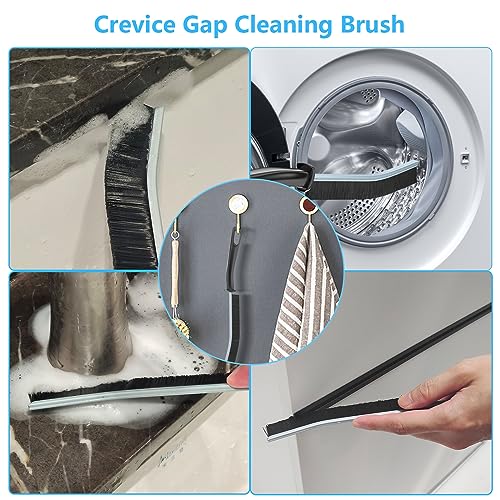 Gap Cleaning Brush, Bathroom Gap Cleaning Brush, 4PCS Crevice Cleaning Brush, Hard Bristle Brush for Cleaning, Dead Corners Multifunctional Brushes for Bathroom, Kitchen, Tiles, Window Slots (4)