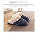 Womens Slipper Faux Fur Fluffy Slip-On House Suede Fur Lined/Anti-Skid Sole, Indoor & Outdoor, Blue, Asian43-44 Tag290/MS 44-45