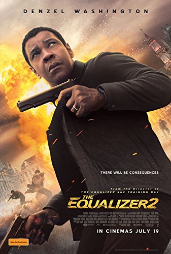 The Equalizer 2 Movie POSTER 27 x 40 Denzel Washington, Pedro Pascal, A, MADE IN THE U.S.A.