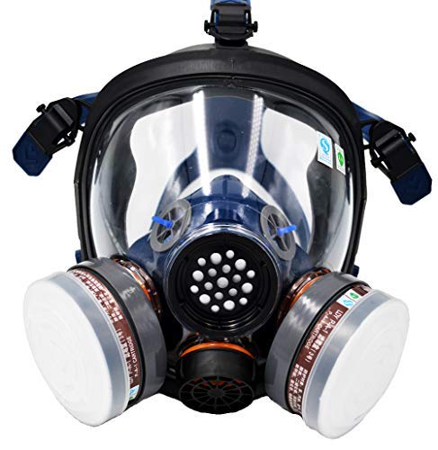 SCK Full Face Organic Vapor Respirator,Professional Mask with Double Activated Air Filter,Widely Used in Organic Gas,Paint spary, Chemical,Woodworking,Dust Protections,etc