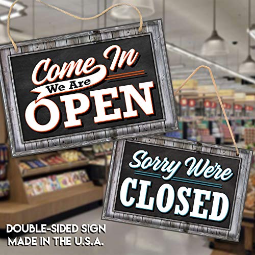 6 Business+Reversible+Hanging+Signs+Printed