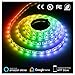 Texsens LED Light Strip, Compatible with Alexa, 300 Units 5050 SMD LEDs Tape Lighting, 16.4ft 5m Smart Phone Controlled LightStrip Kit Flexible RGB Rope Lights