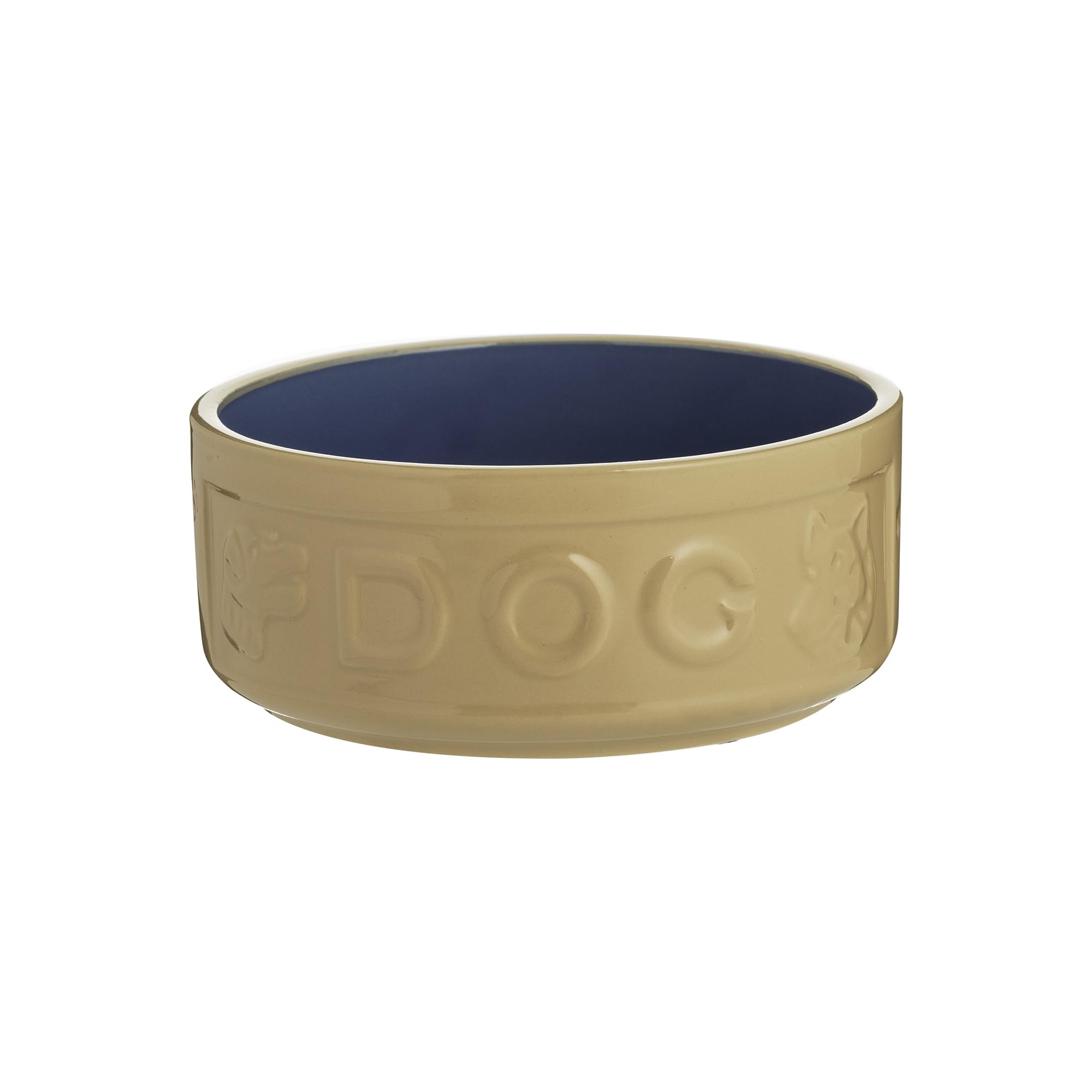 Mason Cash Cane & Blue Dog Bowl 15 cm Ceramic Pet Food & Water Bowl for Medium & Large Dogs, 700ml Capacity, Non Tip, Dishwasher, Freezer & Microwave Safe