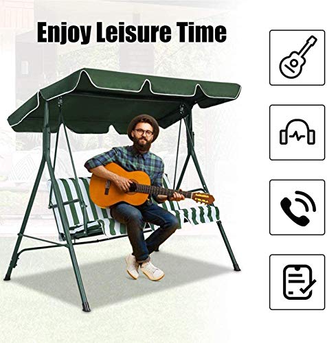 Tyfiner Ersatzdach Gartenschaukel Universal Hollywoodschaukel Ersatz Bezug Sonnendach Schaukel Dach Wasserdichter… – Bild 3