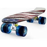 Skateboards Complete 22 Inch Mini Cruiser Retro Skateboard | Kids, Boys, Youths, Beginners
