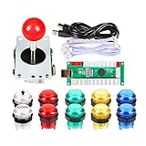 Arcade Buttons EG STARTS 1 Player DIY Kit Joystick 5V LED Arcade Button for Arcade Stick PC Games Mame Raspberry pi