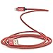 Lightning Cable 6.6Ft/2M, Cacoy -Apple MFi Certified- Nylon Braided USB A to Lightning Compatible Cable with Aluminum Housing For iPhone XS Max/XR/X/8 Plus/7/6s Plus/5s,iPad Mini/Air/Pro-Red and Black