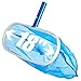 SABUY 18 Inch Heavy Duty Deep-Bag Swimming Pool Leaf Net Skimmer Rake with Nylon Medium Fine Mesh for Cleaning Swimming Pools, Hot Tubs, Spas and Fountains, Blue