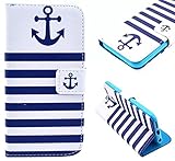 iphone 6 Case,iphone 6(4.7-inch) Case, Welity Retro Luxury Anchor PU Leather Wallet Type Magnet Design Flip Case Cover Credit Card Holder Pouch Case for Apple iPhone 6(4.7-inch)and one giftand one gift