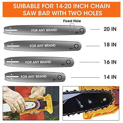 LIUMY Chainsaw Sharpener, Chainsaw Teeth Sharpener Work Sharp Chain Saw Sharpener Chain Saw Blade Sharpener (Fit for Chainsaw Bar with 2 Holes) - Lightweight, Portable and Safe